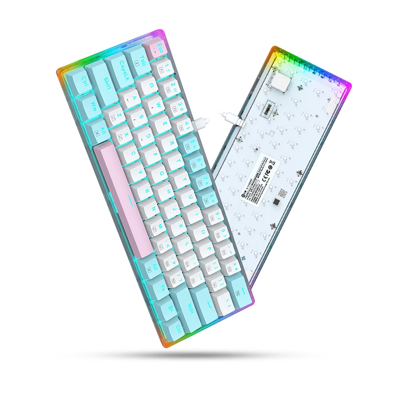 61 Taviri Waea Waea Mini Mechanical Gaming Keyboard