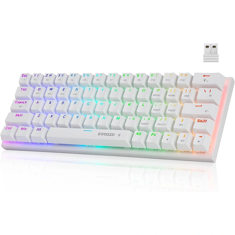 63 Kī RGB ahokore BT 2.4GHz momo-c Papapātuhi petipeti Miihini