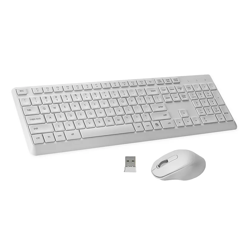 White 2.4ghz papapātuhi ahokore me te toki kiore