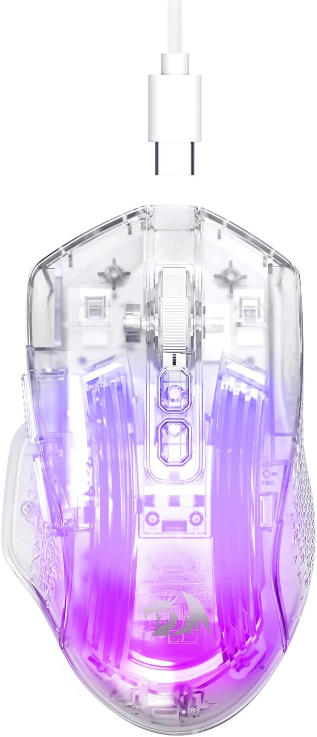 White M695ct 24,000 DPI 8 RGB LED LEPTLIT MOGELITE KI TE KAIAKO